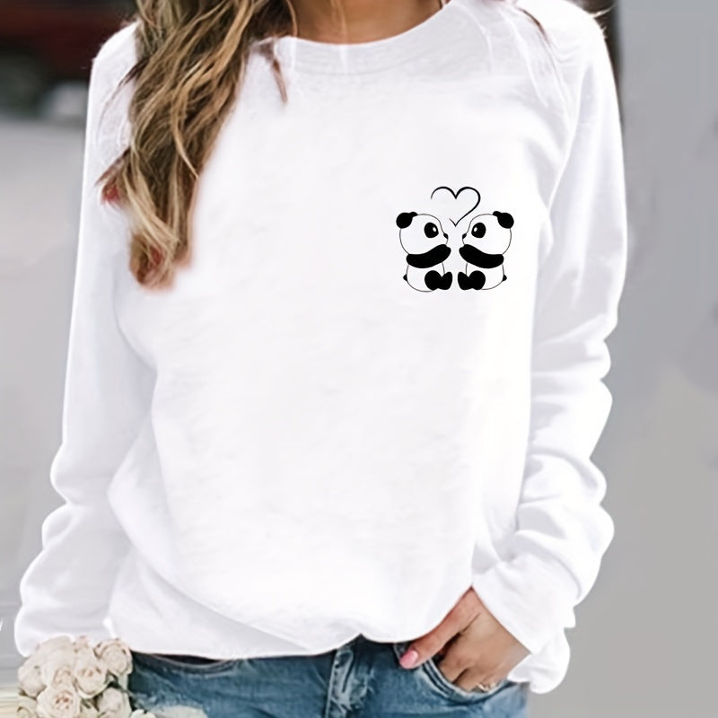 1pc Panda Cartoon Cute Animal Sweet Trend Heat Transfer Stickers Personalized Washable For DIY Clothing Iron On Heat Transfers For Mask, Jeans, Backpack, Hats, Pillow - Easy Heat Pressed Decals Heat Transfers