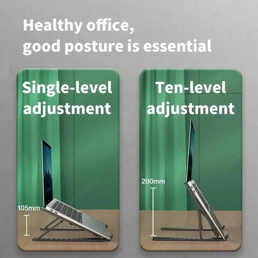 Laptop Stand Adjustable Notebook Holder Tablet Support Foldable Desktop Bracket For Macbook Lenovo Portable Computer Accessories