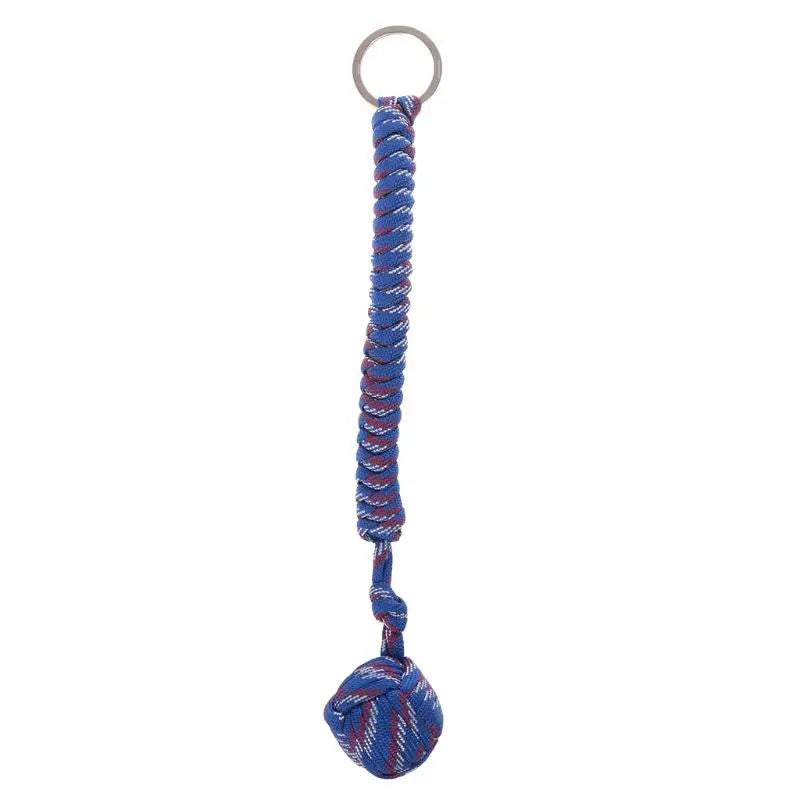 Outdoor Security Protection Black Monkey Fist Steel Ball Bearing Self Defense Lanyard Survival Key Chain Dropshipping