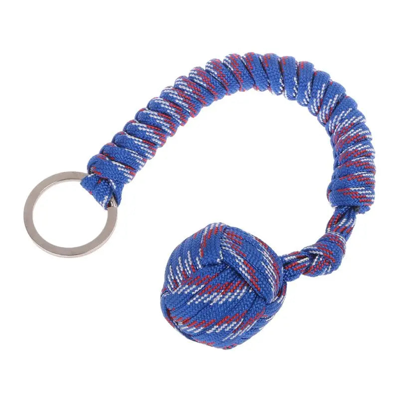 Outdoor Security Protection Black Monkey Fist Steel Ball Bearing Self Defense Lanyard Survival Key Chain Dropshipping