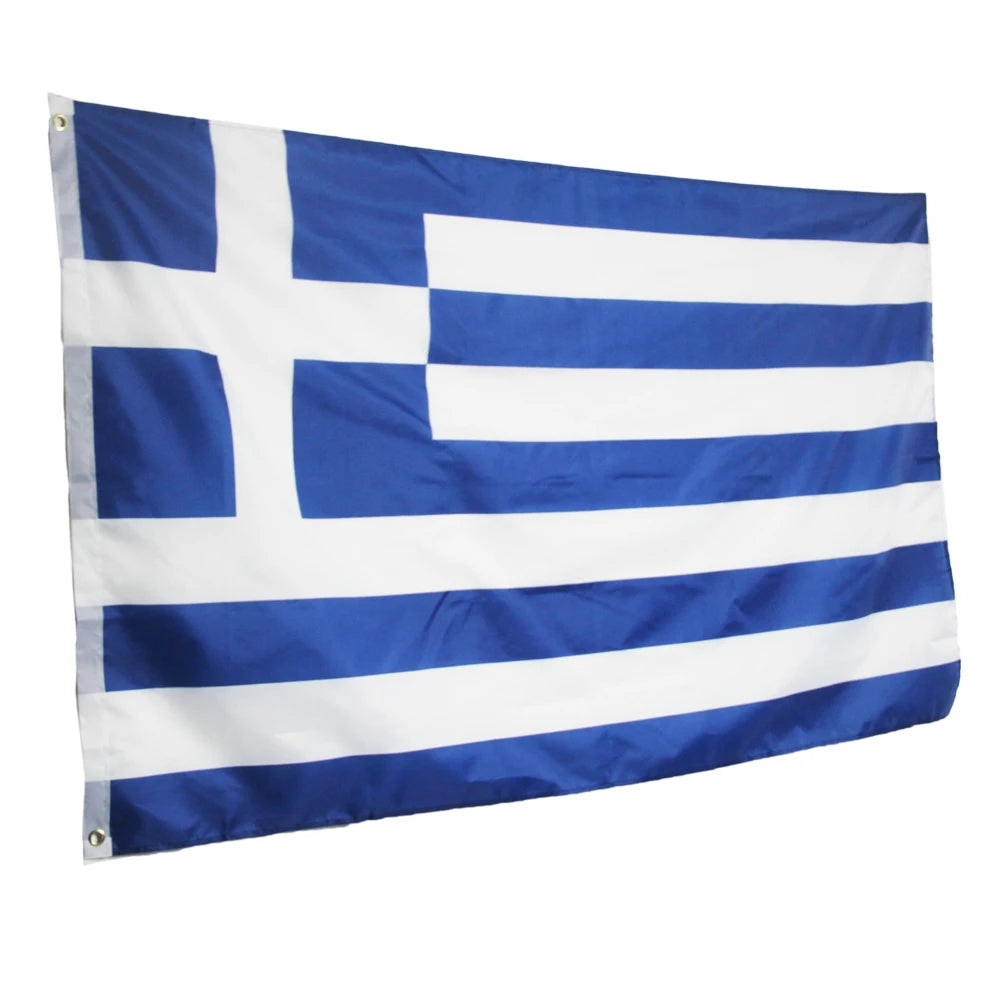 90 x 150cm Greek Greece flags and banners National flag of Greece Flay flag for decoration Blue and white stripe flag NN012