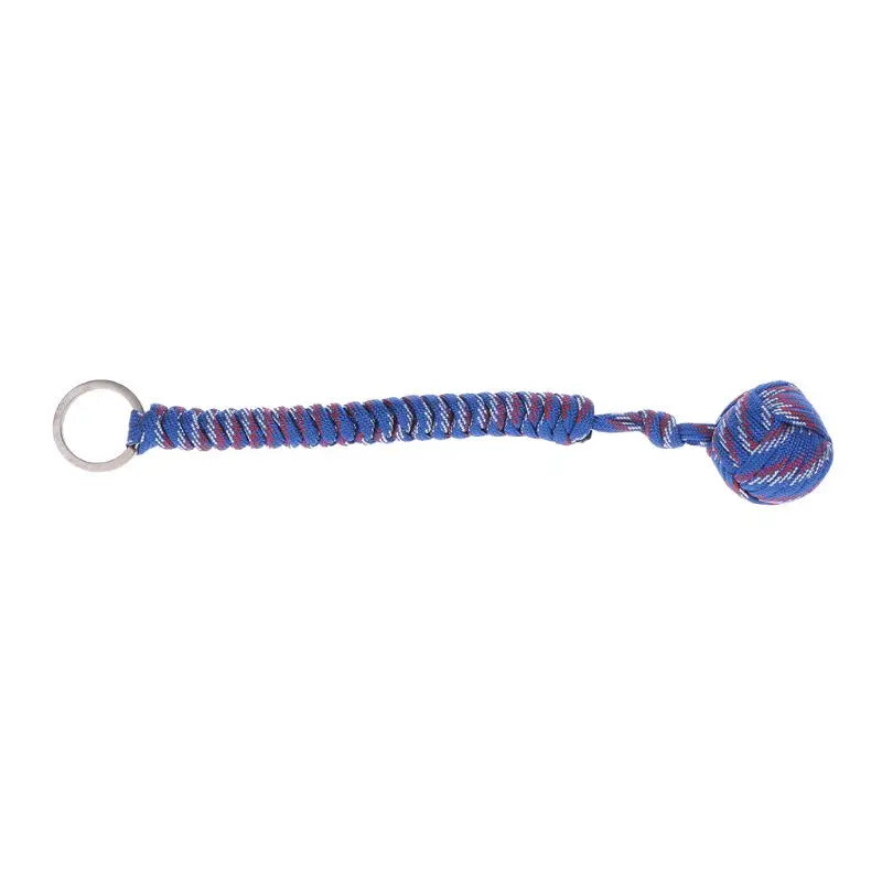 Outdoor Security Protection Black Monkey Fist Steel Ball Bearing Self Defense Lanyard Survival Key Chain Dropshipping