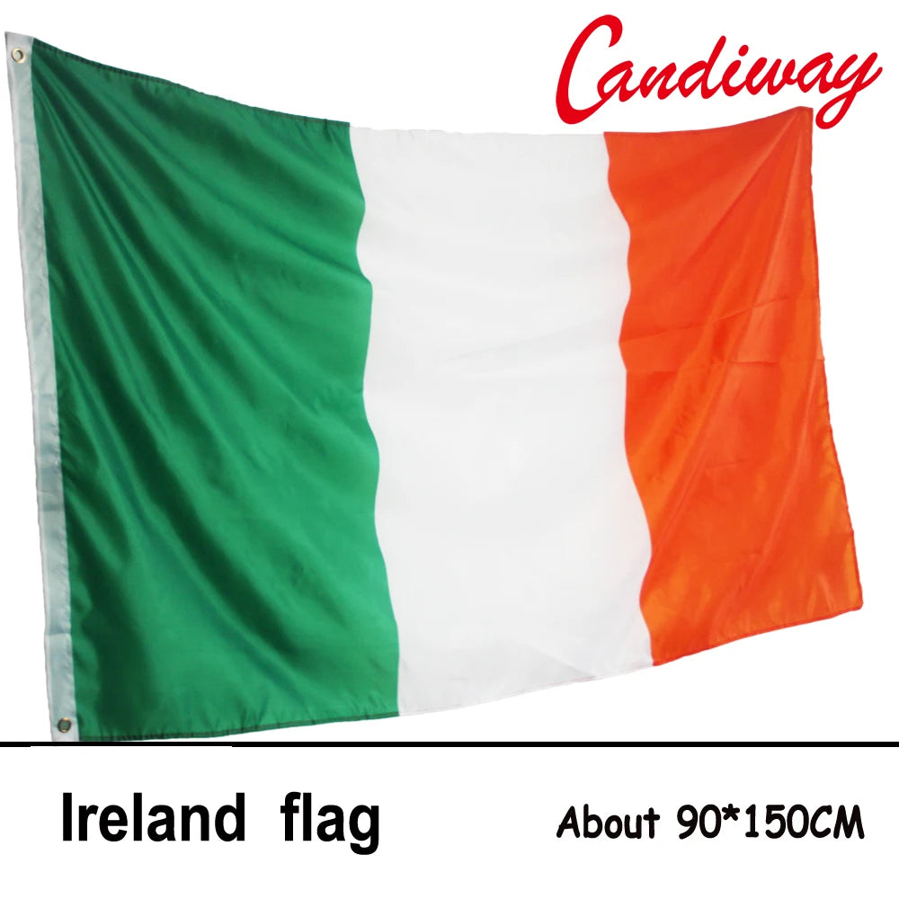 90 x 150cm Hibernian Ireland the Irish flag flag banner celebration a sign of high quality indoor and outdoor decoration NN015