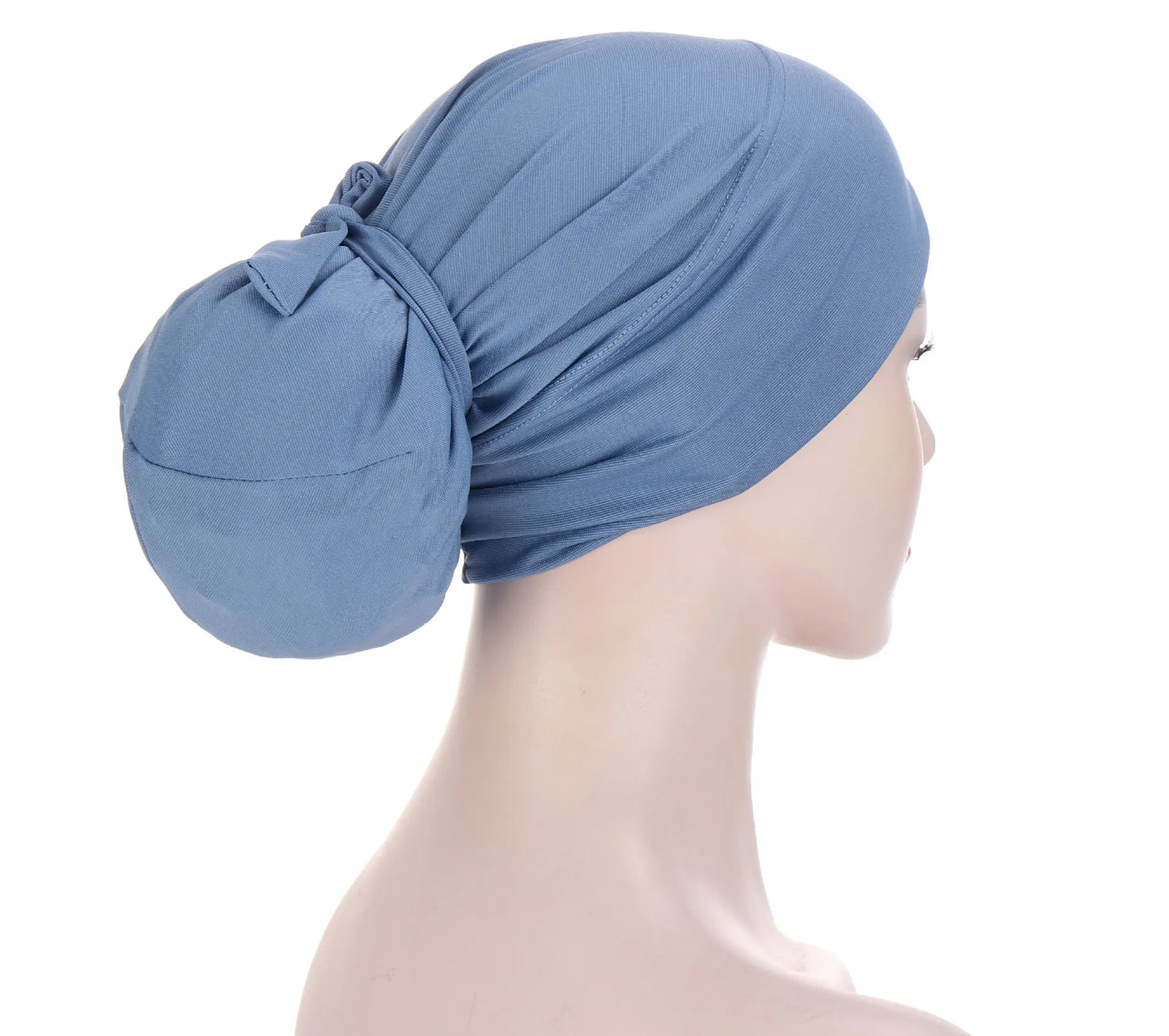 Solid Color Muslim Bandage Easy Cap Jersey Hijabs for Women Elastic Soft Headband Turban Hijab Chemo Hats Fashion Accessories