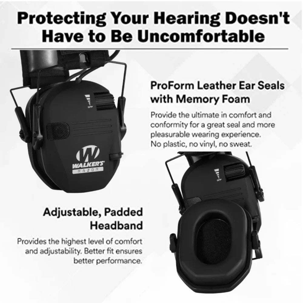 Electronic Headphones for Shooting Anti-noise Hearing Protection Protector Hunting Noise Reduction Earmuffs NRR23db