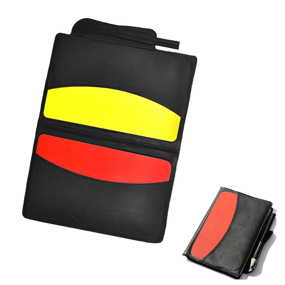 1 Set Football Referee Wallet Notebook With Red Card And Yellow Card Referee Red Yellow Card Professional Game Referee Tool