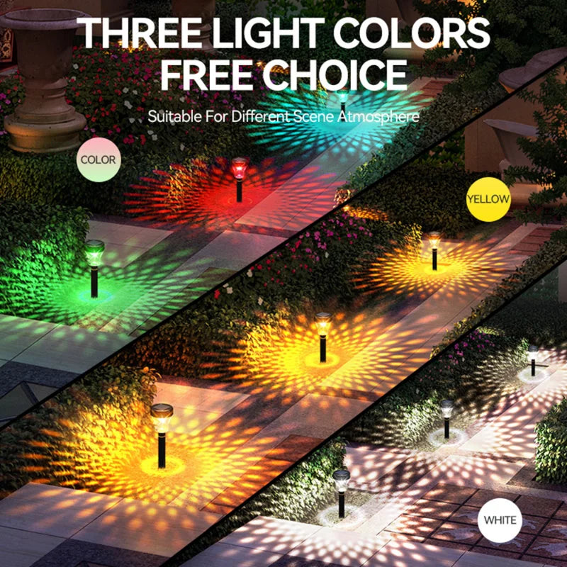 Solar Outdoors Lights New Garden Lamps Powered Waterproof Landscape Path For Yard Lawns Patio Christmas Decoration LED Lightings