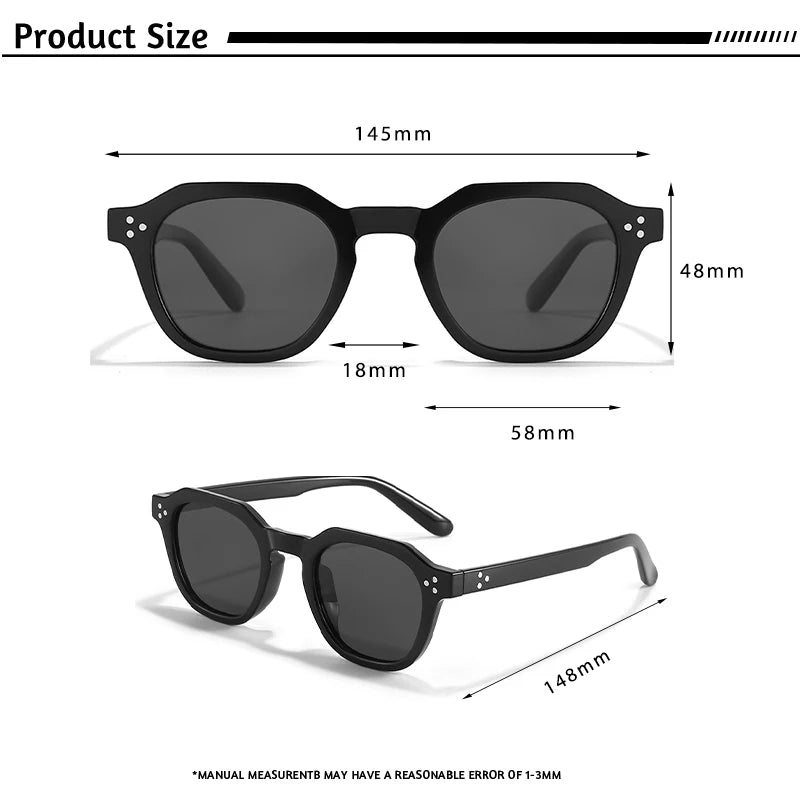 New Retro Polarized TR90 Frame Men's Sunglasses Fashion Polygon Women Sunglasses Male Outddor High Quality Travel UV400 Eyewear