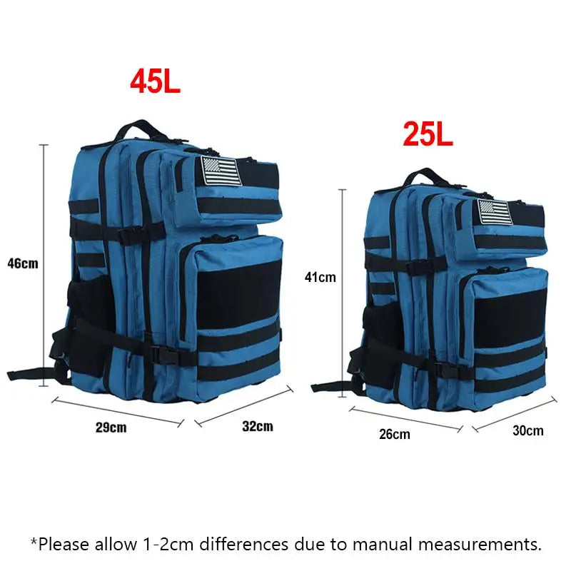 25L 45L Camping Hiking Backpack Tactical Bag Molle Patches Travel 900D Men Women Military Men Outdoor Ruckdack Shoulder Pack