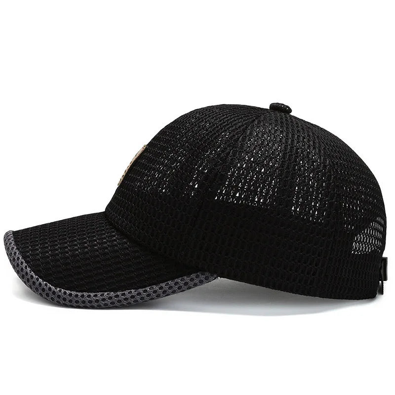 Fashion Mens Summer Outdoor Sport Baseball Hat Running Visor Cap Hot Popular New Cool Mesh Cap Leisure Baseball Cap