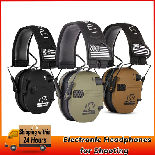 Electronic Headphones for Shooting Anti-noise Hearing Protection Protector Hunting Noise Reduction Earmuffs NRR23db