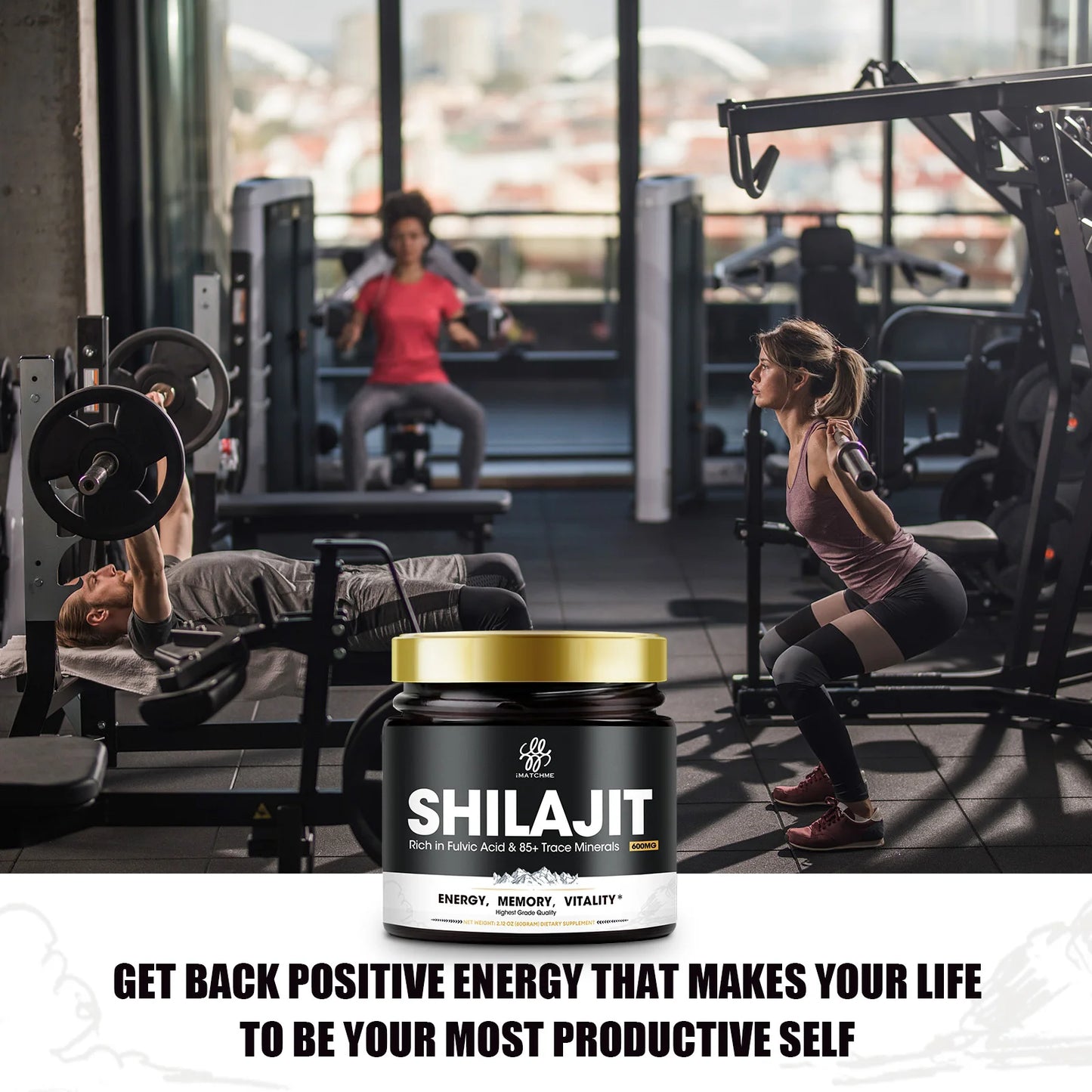 Organic Shilajit Resin & Shilajit Capsules 50% Fulvic Acid For Energy Supplement Muscle Gain & Build For Men & Women