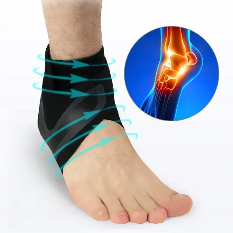 Sport Ankle Support Brace Elastic High Protect Guard Band Safety Running Basketball Fitness Foot Heel Wrap Bandage