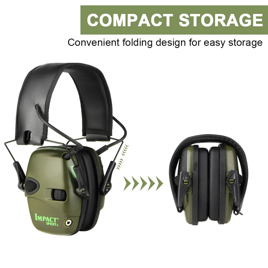 Outdoor Tactical Electronic Shooting Earmuff Antinoise Headphone Sound Amplification Hearing Protection Headset Foldable