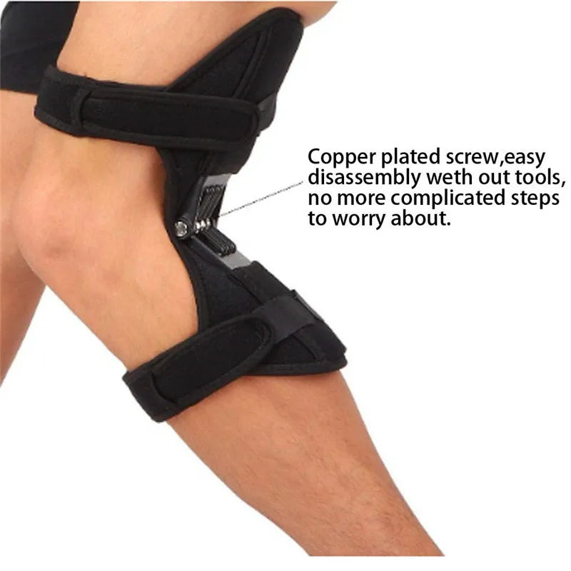 1pc Knee Booster Medical Rodillera Lift Knee Weakly Brace Joint Support Health Care Leg Stretcher Spring Stabilizer Gym Sports