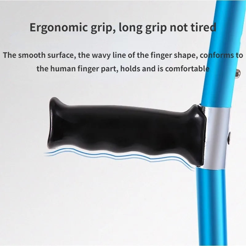 Adjustable Underarm Canes Folding Telescopic Elderly Disabled Trekking Hiking Crutches Portable Aluminum Alloy Walking Stick