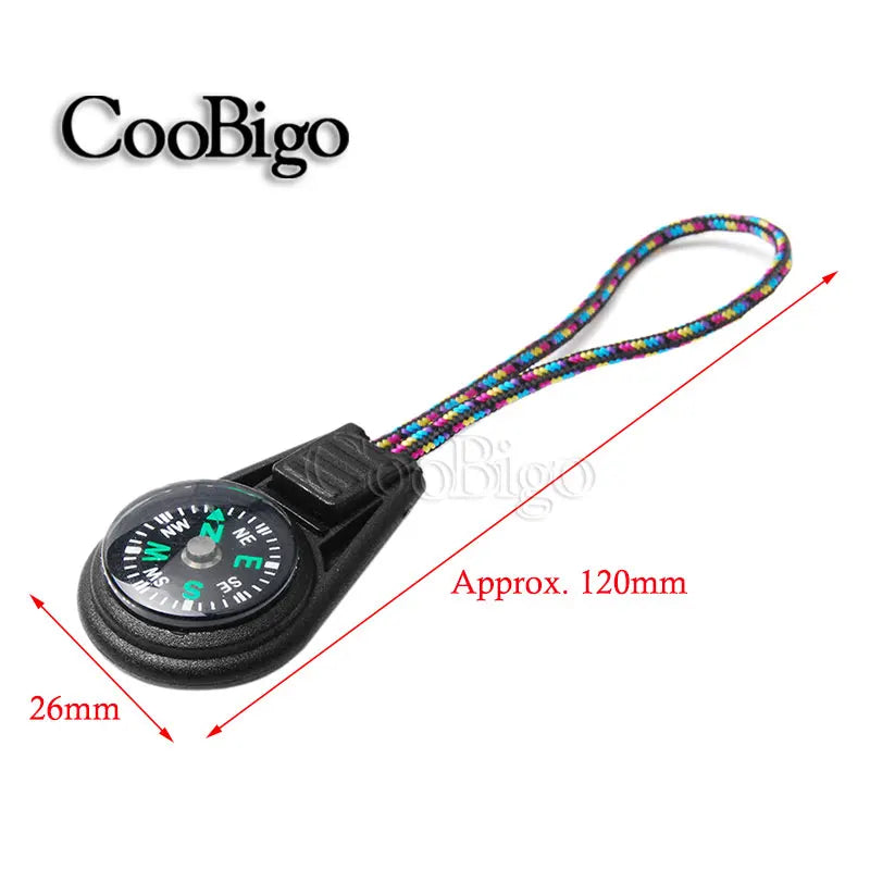 10Pcs Mini Compass Keychain Pendant Keyring Charm Key Holder Keyfob Buckle Pocket Navigator Men Boy Scout Outdoor Kids Colorful