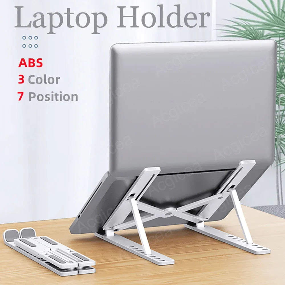 Portable Laptop Stand 7/10 Gears Foldable ABS Tablet for Macbook Apple Air Pro Lenovo Samsung Bracket Universal Pad PC Holder