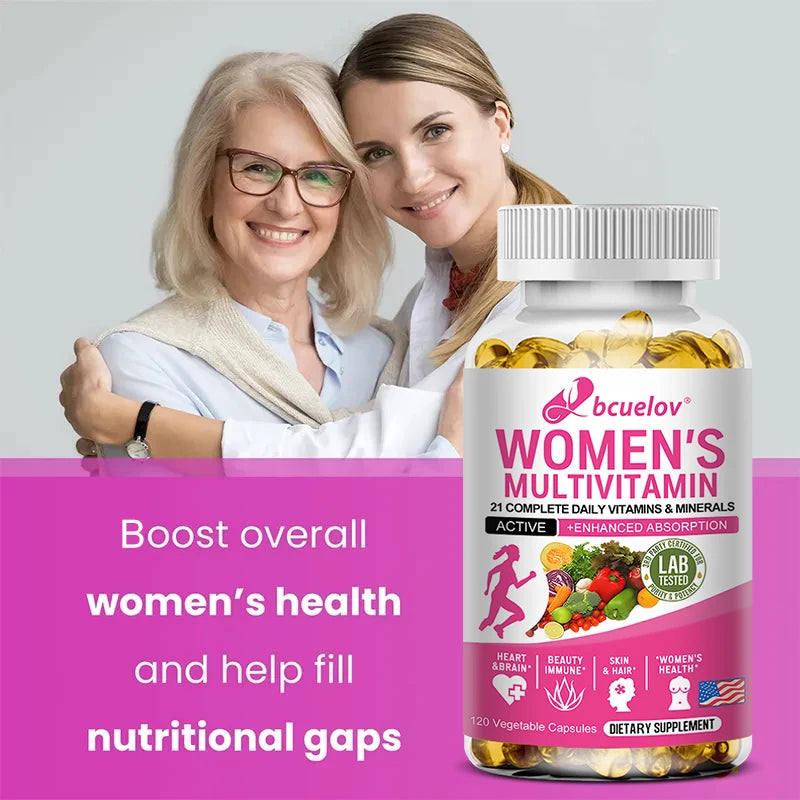 Multivitamin capsules contain a perfect blend of iron, biotin, calcium and zinc to support immune function and energy.