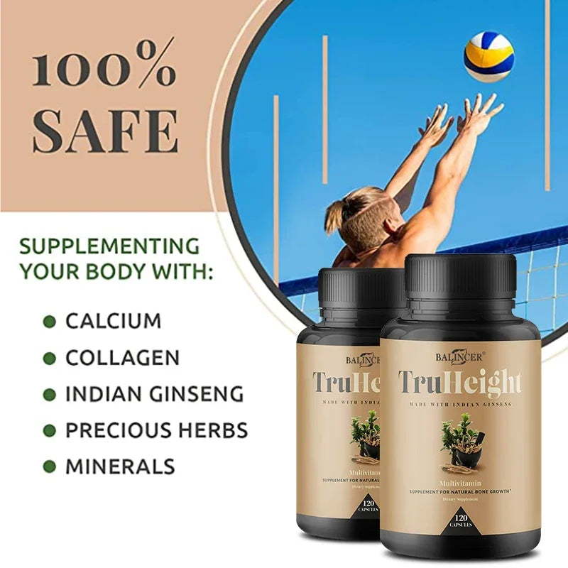 Calcium Supplement Vitamin D3 Vegetarian Capsules Help Growth, Support Immune and Bones