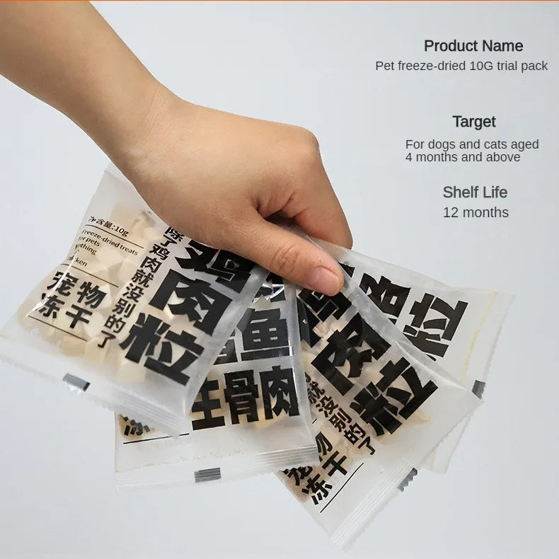 Pet freeze-dried snacks Chicken duck raw bone meat Dog Cat training rewards Mixed freeze-drying Pet Snacks Pet Accessories