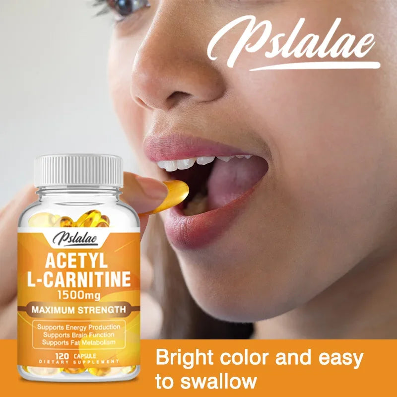 Natural Acetyl-L-Carnitine Capsules 1,500 mg - Natural Energy Generating, Sports Nutrition Supplement