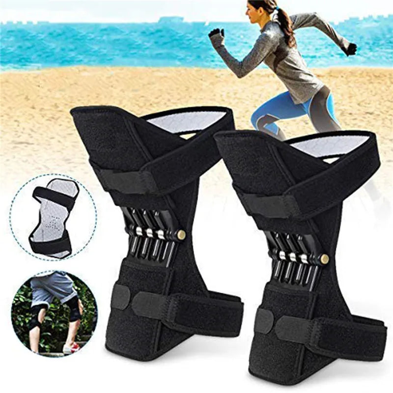 1pc Knee Booster Medical Rodillera Lift Knee Weakly Brace Joint Support Health Care Leg Stretcher Spring Stabilizer Gym Sports