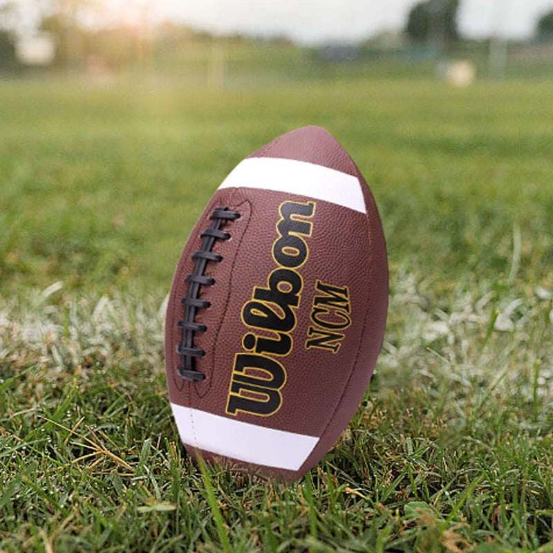 1PC High Quality Sports Size 3 6 9 Grip Official PU Leather Adult Kids Rugby American Football Balls