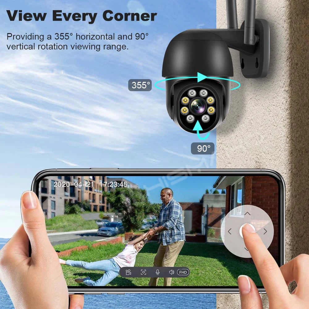 4K WiFi Surveillance Camera 8MP Outdoor CCTV Video Monitor 4MP Security Protection IP Cam Auto Tracking PTZ Alexa Onvf ICsee
