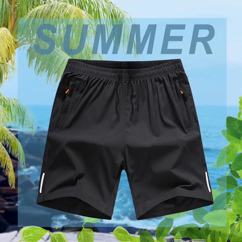 New Youth Casual Loose Basketball Sports Shorts Men'S Summer Beach Pants Comfortable Quick Drying 5-Point Trousers Male