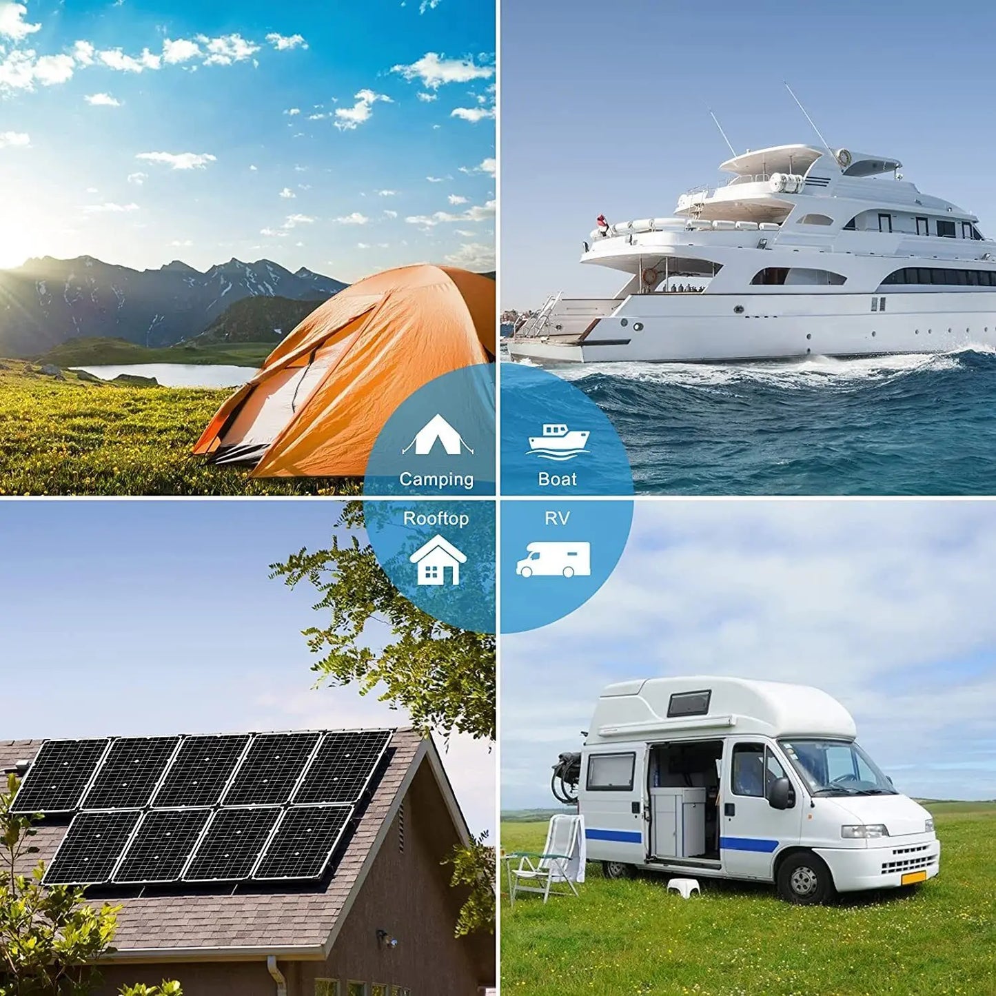 150W Flexible Solar Panel With 15A MPPT Controller IP65 Waterproof Solar Panel Kit Complete 12V/18V Photovoltaic Camping RV Boat