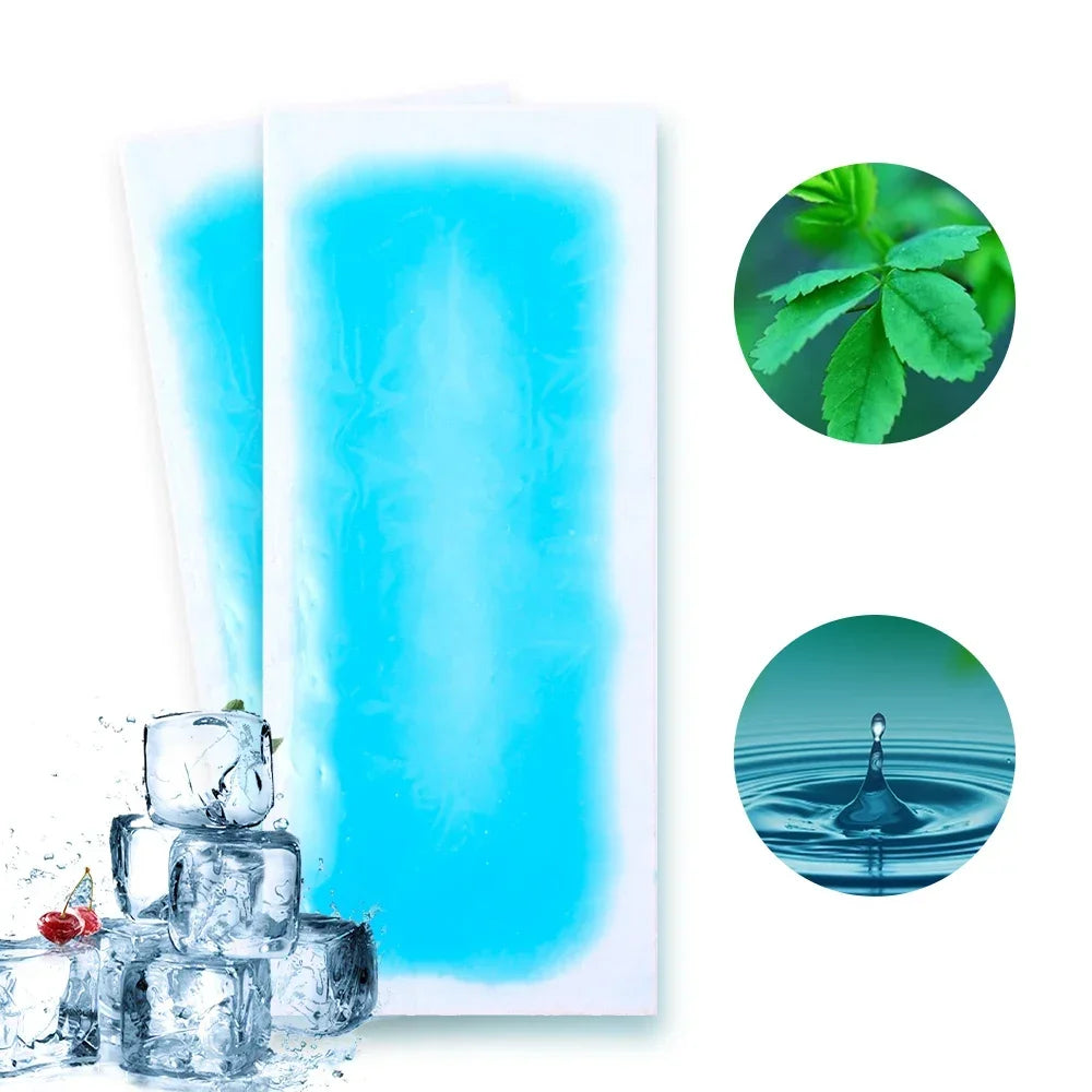 Multifunction Lower Temperature Ice Gel Hydrogel Cooling Patch For Adult Children Mobile Phone Migraine Headache Relieve Pad