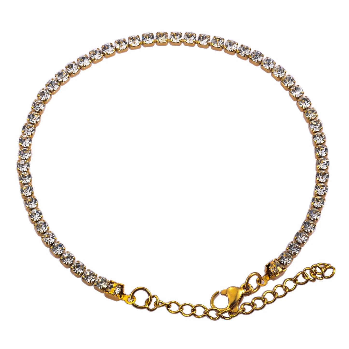Hot Sale New Style Stainless Steel Charm Buling Shine Zircon Crystal Bracelet Link Chain For Women Girls Fashion Jewelry