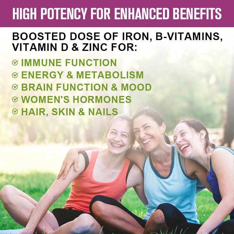 Multivitamin capsules contain a perfect blend of iron, biotin, calcium and zinc to support immune function and energy.