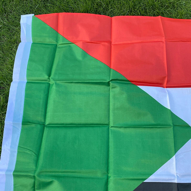 aerxemrbrae 150x90cm Sultan Flag polyester double side printed Sudan National flag banner for decor