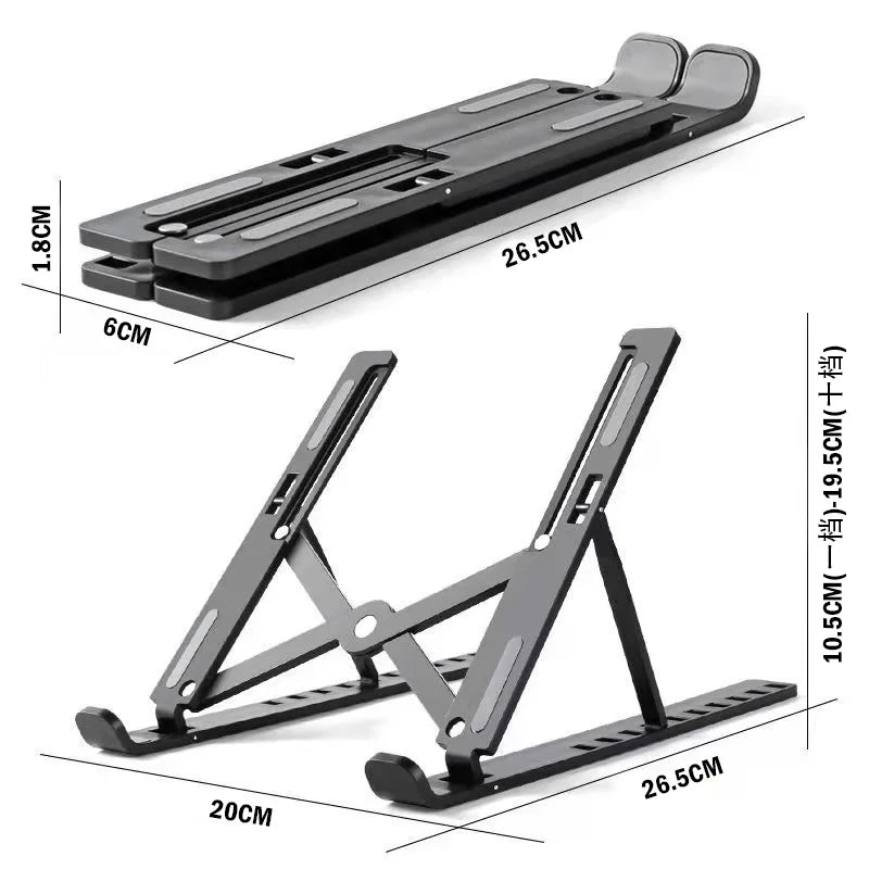Portable Laptop Stand 7/10 Gears Foldable ABS Tablet for Macbook Apple Air Pro Lenovo Samsung Bracket Universal Pad PC Holder