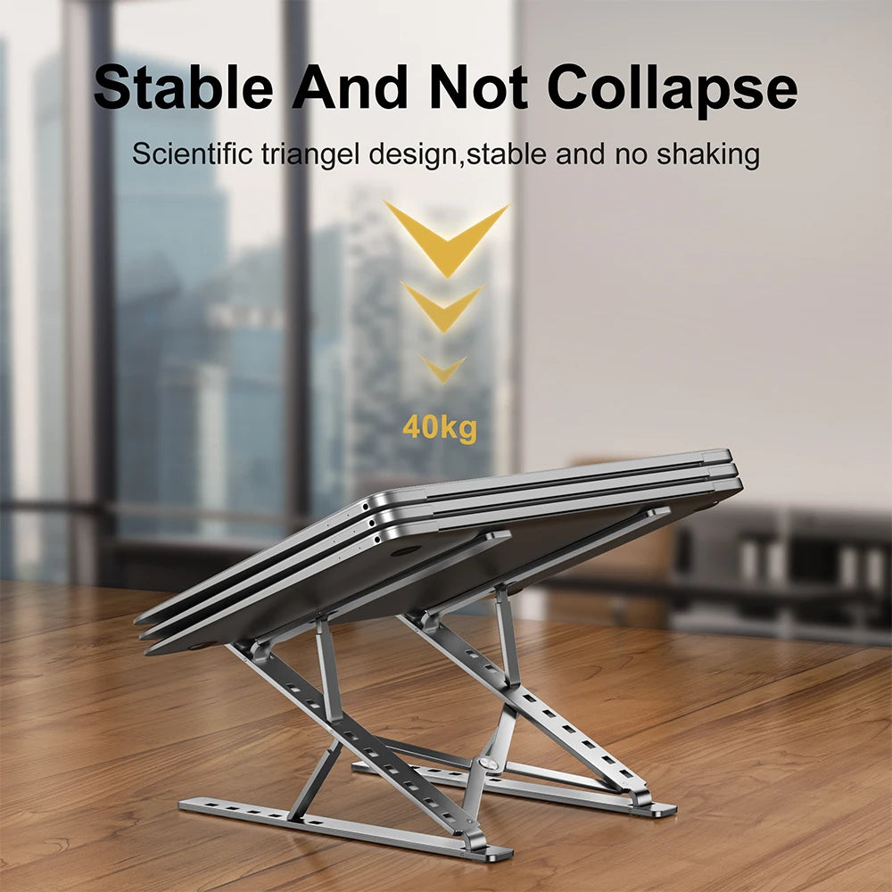 Portable Laptop Stand Aluminium Support Laptop Base For Macbook Pro Holder Adjustable PC Tablet Stand Computer Accessories