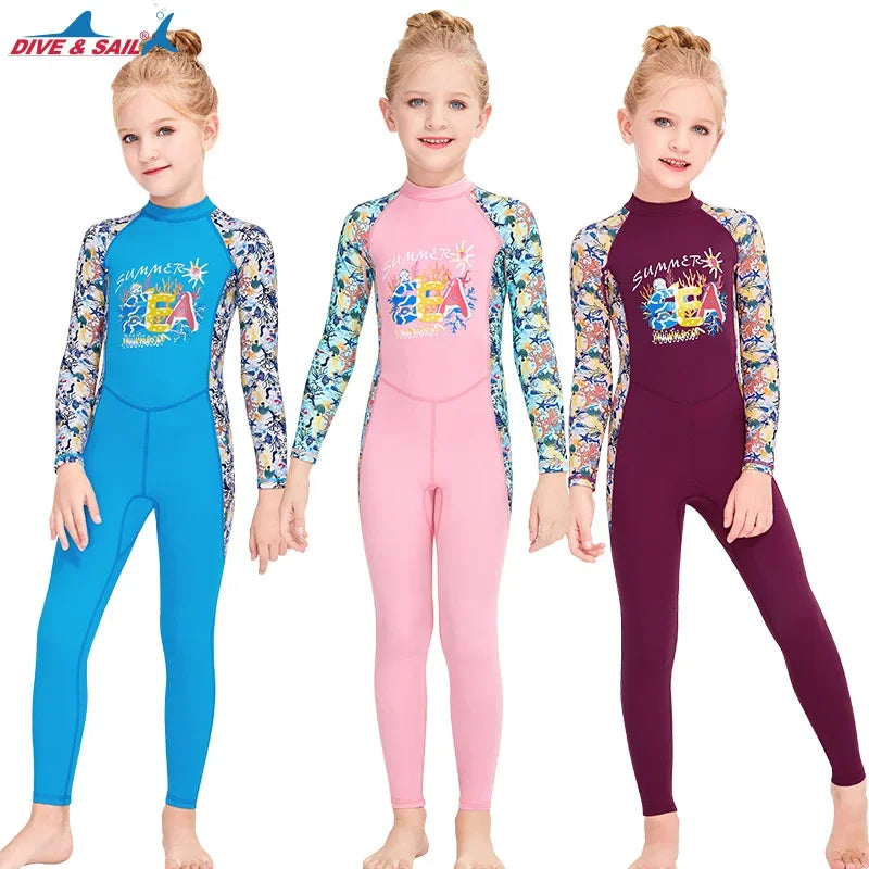 Anti-UV Swimwear Swimsuit Kids Wetsuits UPF50+ Children's Wetsuit for Boys and Girls Beach Play Swimming Diving Surfing Supplies
