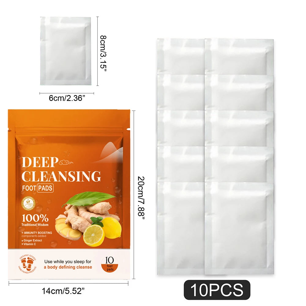 Deep Cleansing Foot Patch for Better Sleep Premium Bamboo Charcoal Foot Pads With Ginger Powder Foot Care