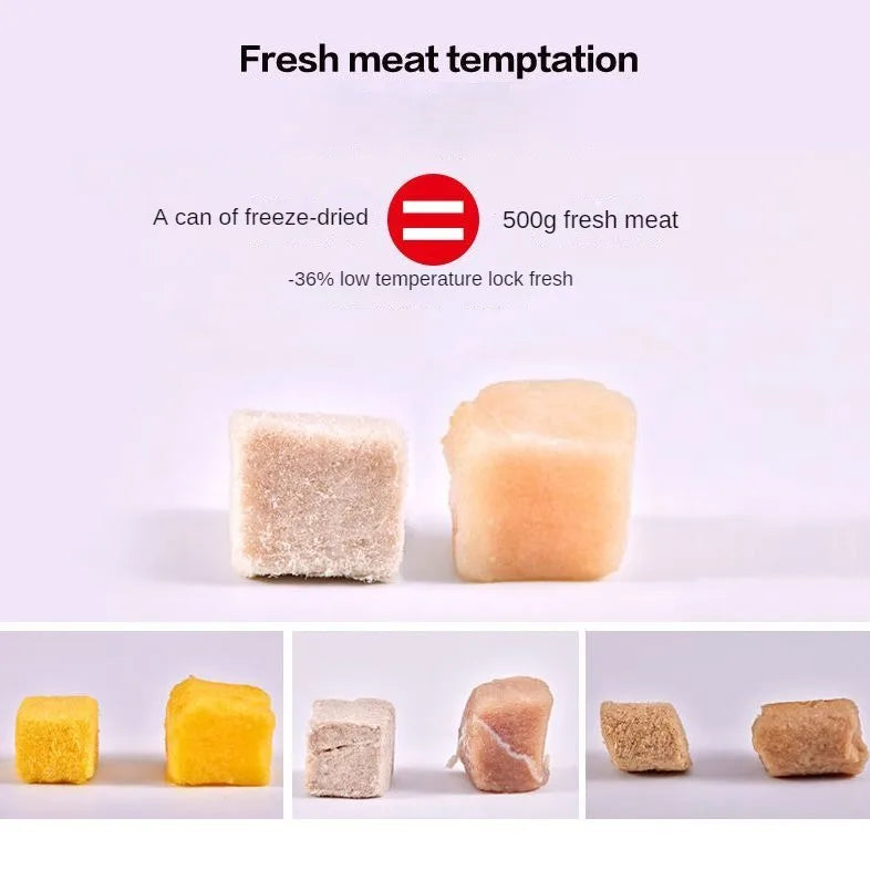 Pet freeze-dried snacks Chicken duck raw bone meat Dog Cat training rewards Mixed freeze-drying Pet Snacks Pet Accessories