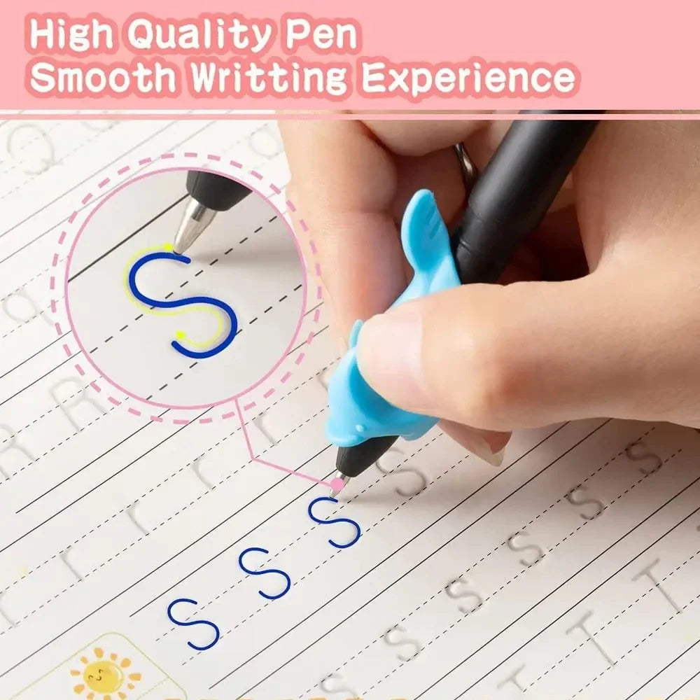 Sank Magic Practice Copybook Pen Preschools Kids Calligraphy English Verison Free Wiping Children Reusable Writing Book