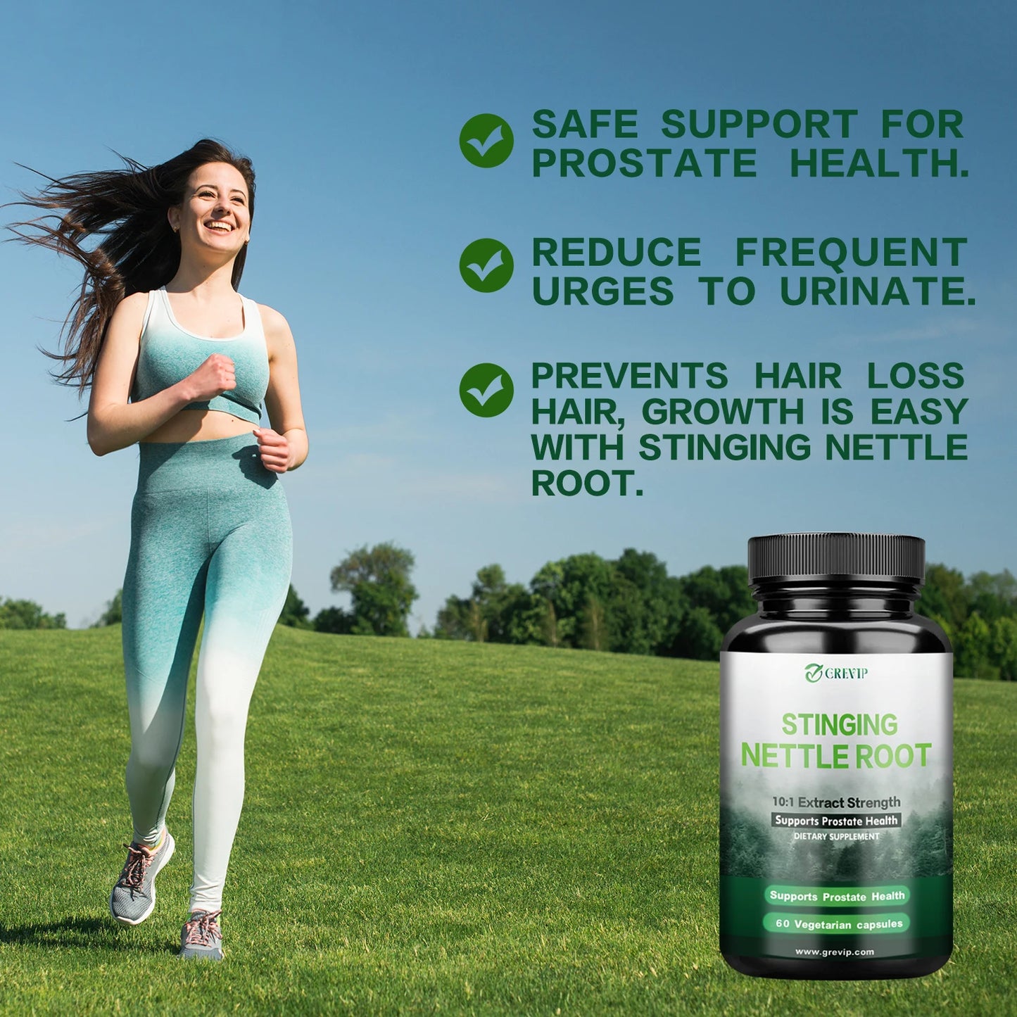 Nettle Root Extract - Promotes Prostate and Urinary Tract Health, Relieves Urinary Frequency
