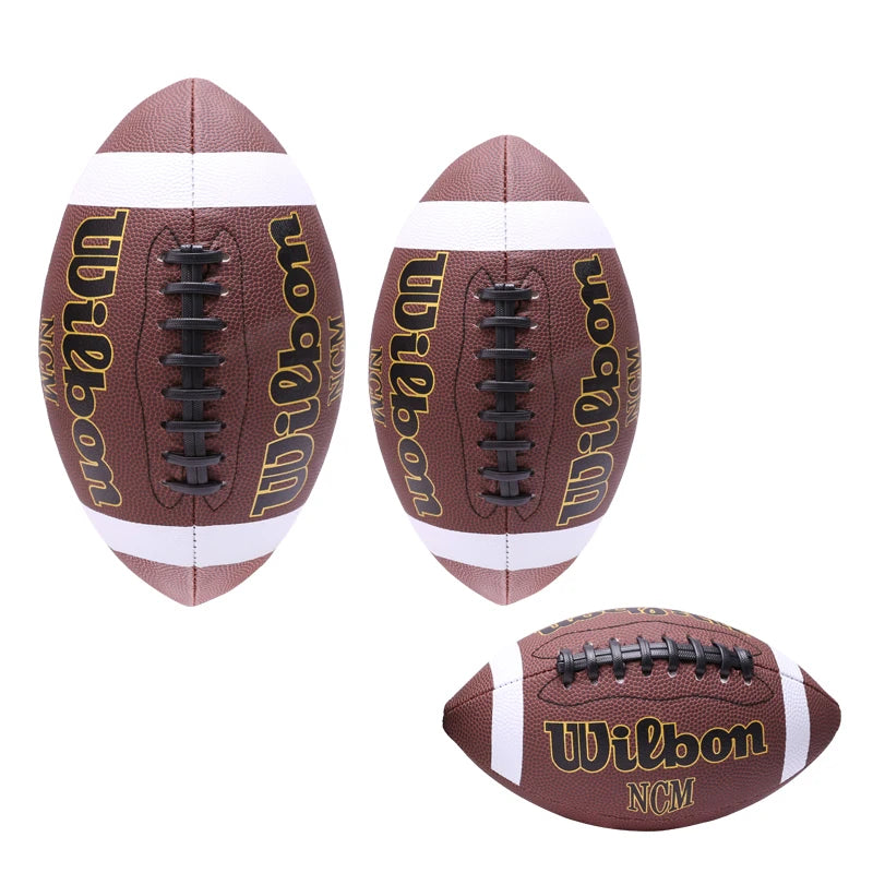 1PC High Quality Sports Size 3 6 9 Grip Official PU Leather Adult Kids Rugby American Football Balls