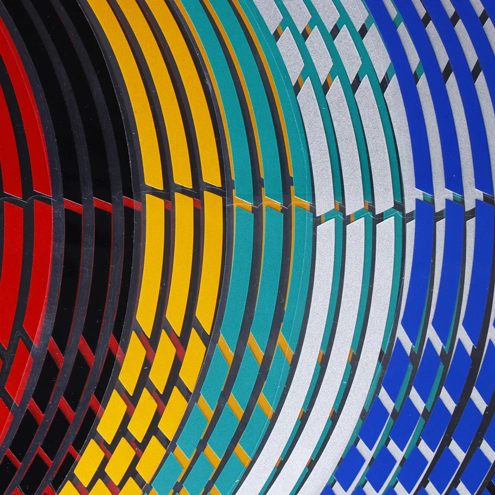 1 Set 7 Colors Car Styling Strips Reflective Motocross Bike Motorcycle Wheel Stickers and Decals 17/18 Inch Reflective Rim Tape