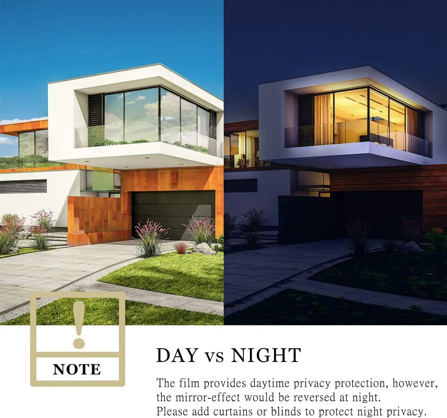 2/3/5Meter Self-Adhesive Glare Control Glass Sticker One Way Anti Look Window Film Building Décor Blockout Privacy Window Tint