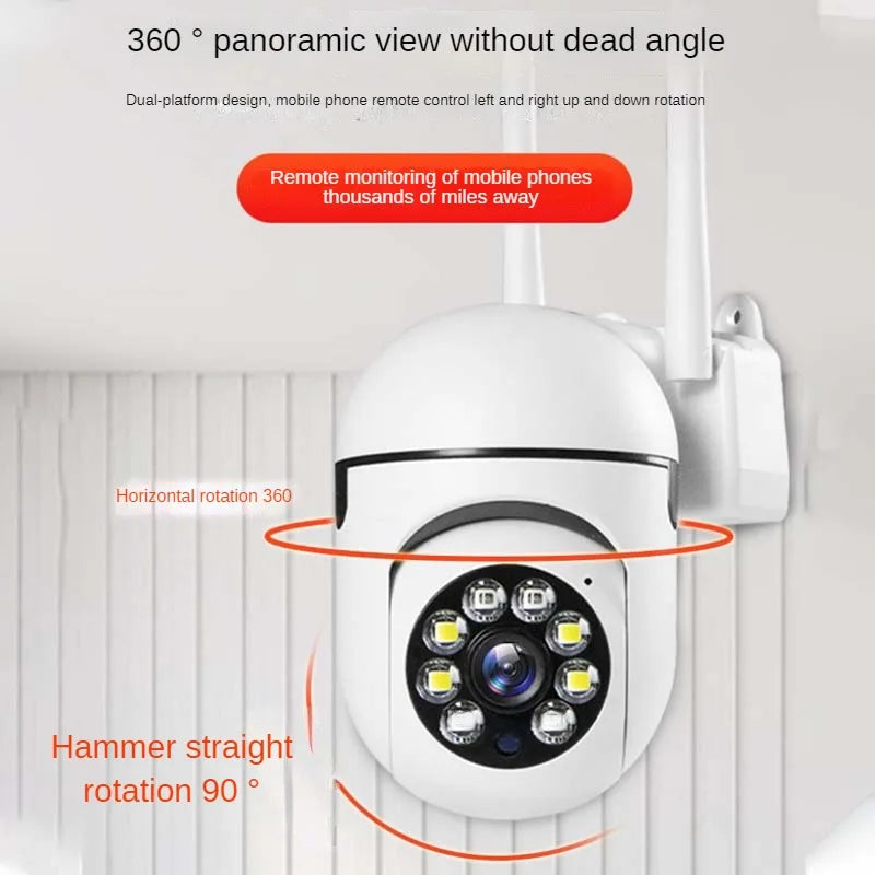 Wifi Video Surveillance IP Cameras Outdoor Night Auto Tracking Dual Screen Human Body Detection Dual Lens Security Protection IP