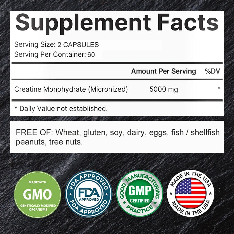 Creatine Monohydrate Supplement Pre/Post Workout/Fitness/Cross Training Supplement