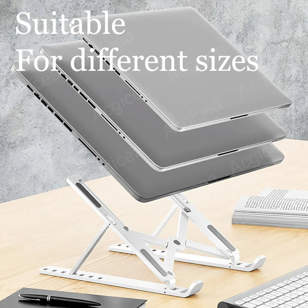 Portable Laptop Stand 7/10 Gears Foldable ABS Tablet for Macbook Apple Air Pro Lenovo Samsung Bracket Universal Pad PC Holder