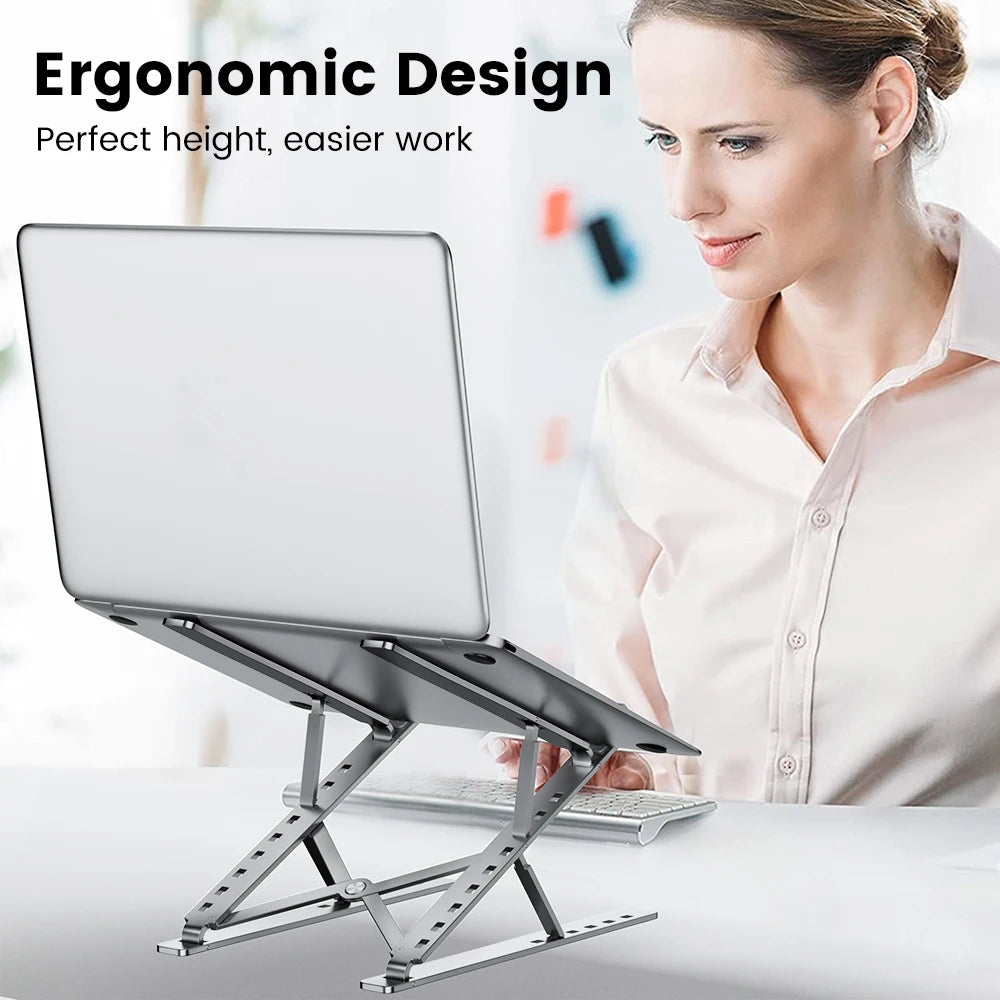 Portable Laptop Stand Aluminium Support Laptop Base For Macbook Pro Holder Adjustable PC Tablet Stand Computer Accessories