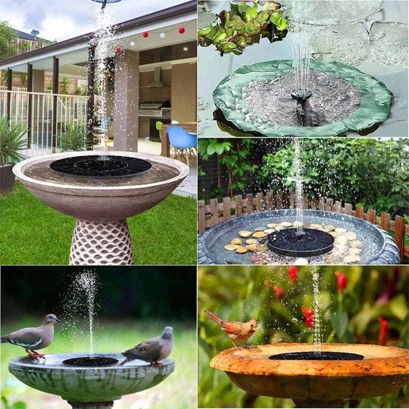 Solar Fountain Pump Water Pump With 6 Nozzles For Bird Bath Ponds Garden,Swimming Pool Fish Tank, Outdoor Solar Powered Fountain